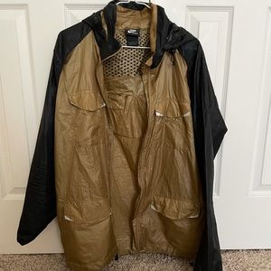 Nike Gold and Black Vintage Windbreaker